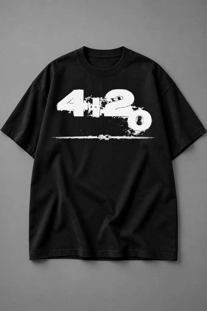 Sample black signature 420 graphic T-shirt