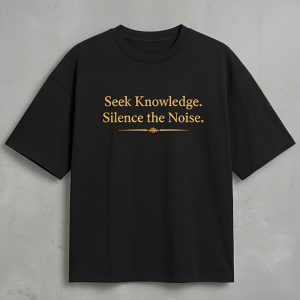 Seek Knowledge Embroidered T-Shirt - shirt