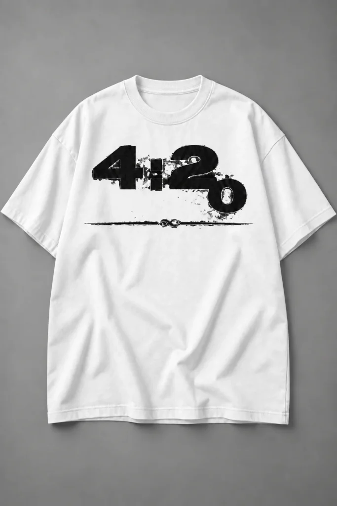 Sample white 420 signature tee